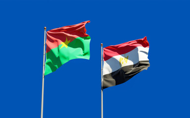 Flags of Egypt and Burkina Faso.