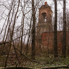 abandoned Orthodox Church among the trees