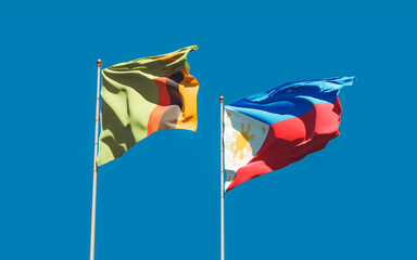 Flags of Zambia and Philippines.