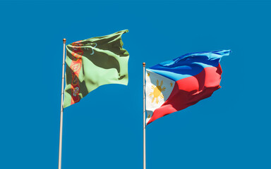 Flags of Turkmenistan and Philippines.