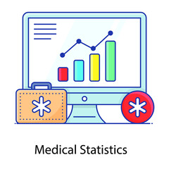 
Infographic flat outline vector showing, visual presentation of data
