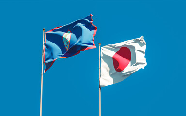 Flags of Japan and Guam.