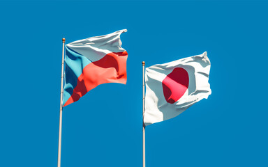 Flags of Japan and Czech.