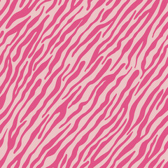 Zebra seamless pattern. Striped background of pink colors. Design for printing, Wallpaper, fabric, textiles, banner.