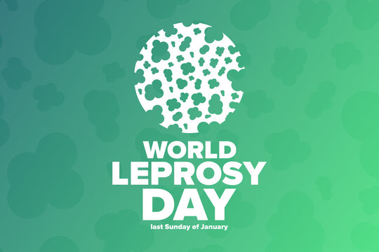 World Leprosy Day. The last Sunday of January. Holiday concept. Template for background, banner, card, poster with text inscription. Vector EPS10 illustration.