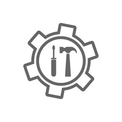 Technical icon vector, Engineering simple icon template, Creative Setting icon design, Illustration