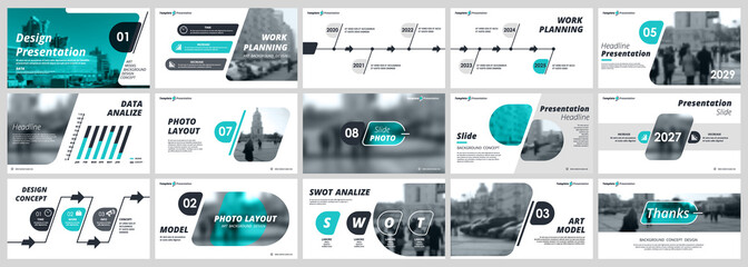 Abstract white, green slides. Brochure cover design. Fancy info banner frame. Creative set of infographic elements. Urban. Title sheet model set. Modern vector. Presentation templates, corporate.