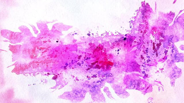 Beautiful pink spot appears. Abstract watercolor for any theme, artwork or creative activity.