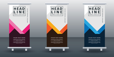 Roll up banner set design template design. Vector illustration