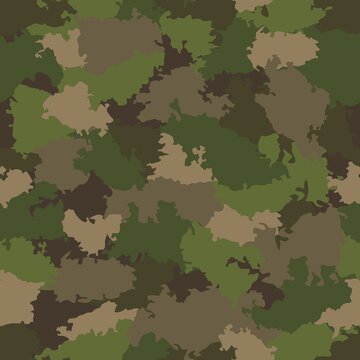 Green and brown camouflage seamless pattern