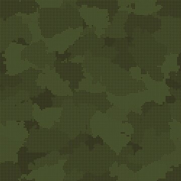 Green pixel camouflage seamless pattern