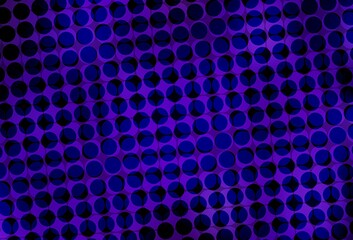 Dark Purple vector texture with disks.