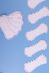periods items on light blue background