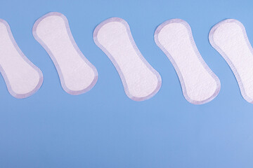 periods items on light blue background