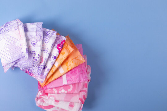 periods items on light blue background