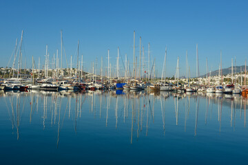 Bodrum marina view. Mugla Turkey.