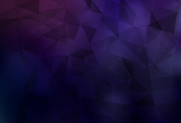 Dark Purple vector background with polygonal style.