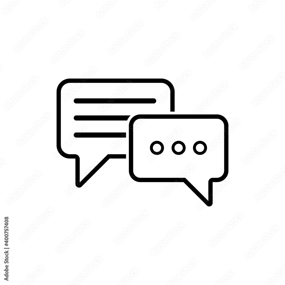 Poster message vector icon. chat icons. text message. speech bubbles icons. vector illustration