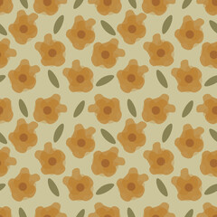 cute flower ilustration seamless pattern.Great for kid textile,fabric,wrapping paper,crapbooking.
