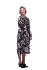 Friendly smiling middle-aged woman isolated on white background