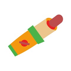 Flat illustration of french hotdog with logo