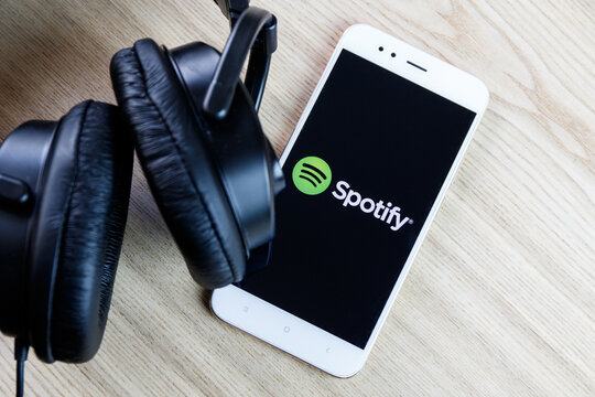 Mobile music application Spotify. Spotify is a Swedish music streaming and media services provider. Business is providing an audio streaming platform.