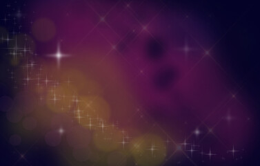 festive bokeh on a blue and purple background. Merry christmas and Happy New Year. Background for the design.