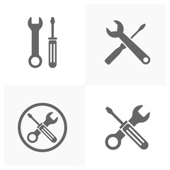 Set of Technical icon vector, Engineering simple icon template, Creative Setting icon design, Illustration