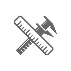 Set of Ruler tools icon vector, Engineering simple icon template, Illustration
