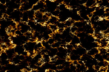 thunder gold glow mineral line texture on black marble