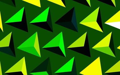 Dark Blue, Green vector template with crystals, triangles.