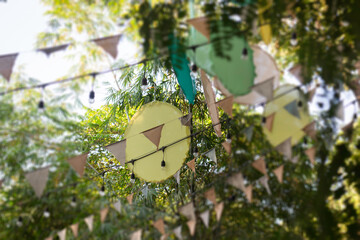 Asian outdoor street market decoration