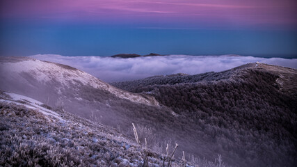 Mountain peaks over the clouds. An unigue vista. Bieszczady National Park. Carpathians. Poland. © Szymon Bartosz
