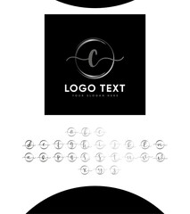 Incredibly elegant and flowing letter type A To Z sets  logo template, vector logo for business and company identity 