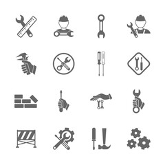 Set of Technical icon vector, Engineering simple icon template, Creative Setting icon design, Illustration