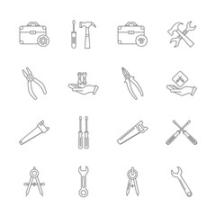 Set of Technical icon vector, Engineering simple icon template, Creative Setting icon design, Illustration