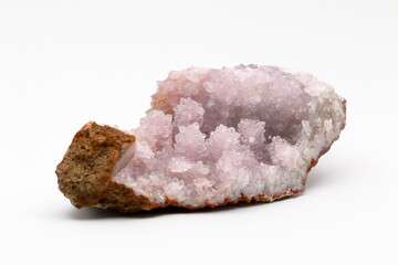 geode with white background. purpple crystal of amethyst