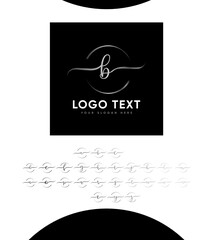 A dazzling.playful and romantic charm letter type A To Z sets  logo template, vector logo for business and company identity 