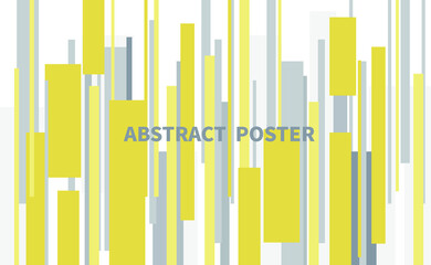 Gray and yellow abstract poster background