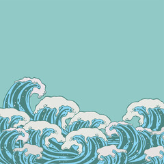 Background with a pattern of light blue sea waves