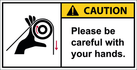 Vertor Caution,Please be careful with your hands. 
