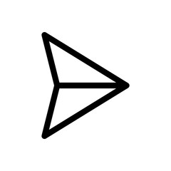 Send outline icon. Symbol, logo illustration for mobile concept and web design.