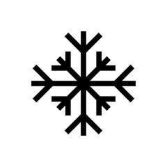 Snowflake outline icon. Symbol, logo illustration for mobile concept and web design.