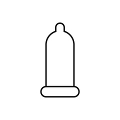 Condom outline icon. Symbol, logo illustration for mobile concept and web design.