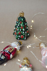 vintage christmas decorations , antique toys nutcracker