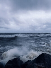 storm over the sea
