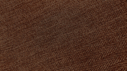 old brown color texture of the herringbone pattern fabric. retro brown color knit fabric with...