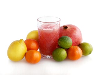 juicy various multicolor tropical fruits