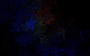 Dark Blue, Yellow vector abstract background with trees, branches.