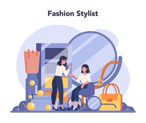 Fashion stylist concept. Modern, creative job, professional